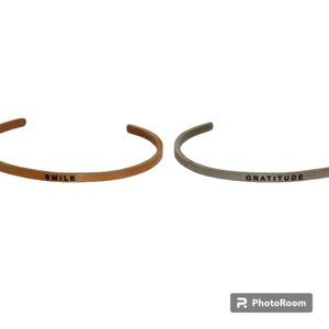 MantraBand Bracelets Smile & Gratitude Lot Of 2